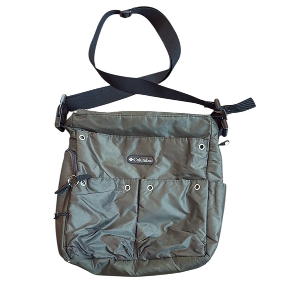 Columbia Messenger Bag Outdoors Multi Pocket Shoulder Tote Dark Green - Picture 1 of 13